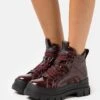 Buffalo ASPHA MID LACEUP - Schnürstiefelette - Bordeaux