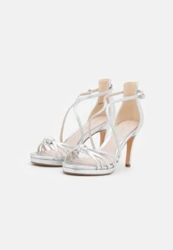 Buffalo VEGAN SERENA BOW - High Heel Sandalette - Silver-coloured -Buffalo Verkaufsgeschäft 197aaf49e8a34170b8638c9bb53dd2b7