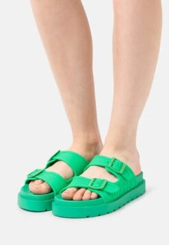 Buffalo Verkaufsgeschäft 16 Buffalo EVE SOL - Pantolette Flach - Green