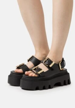 Buffalo FLORA ON - Plateausandalette - Black