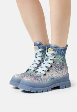 Buffalo ASPHA - Plateaustiefelette - Silver/blue