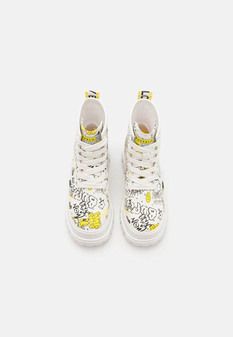 Buffalo ASPHA - Plateaustiefelette - White Graffiti 6 Buffalo ASPHA - Plateaustiefelette - White Graffiti – Bild 6
