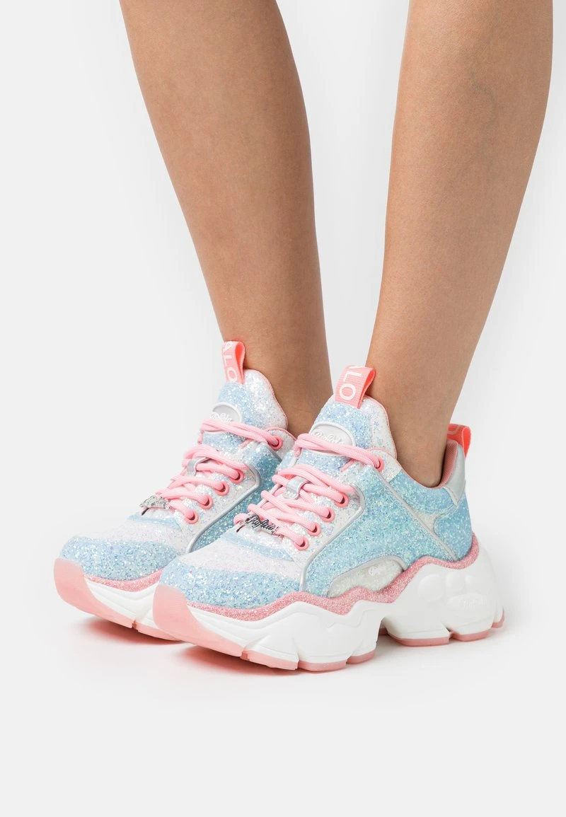 Buffalo BINARY - Sneaker Low - Blue/pink 1 Buffalo BINARY - Sneaker Low - Blue/pink