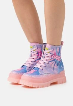 Buffalo VEGAN ASPHA LACE UP HI - Plateaustiefelette - Purple Love