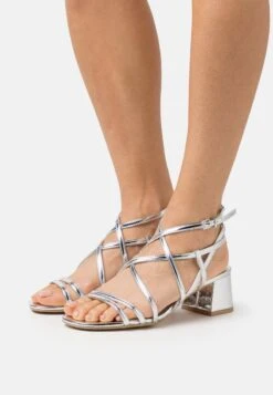 Buffalo CAGE VEGAN - Riemensandalette - Silver
