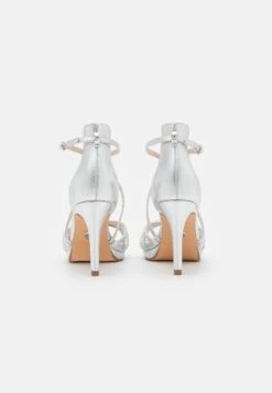 Buffalo VEGAN SERENA BOW - High Heel Sandalette - Silver-coloured -Buffalo Verkaufsgeschäft 4dd1c2b438c9488b9714b1d8324524a2