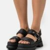 Buffalo VEGAN RUDE RING - Plateausandalette - Black