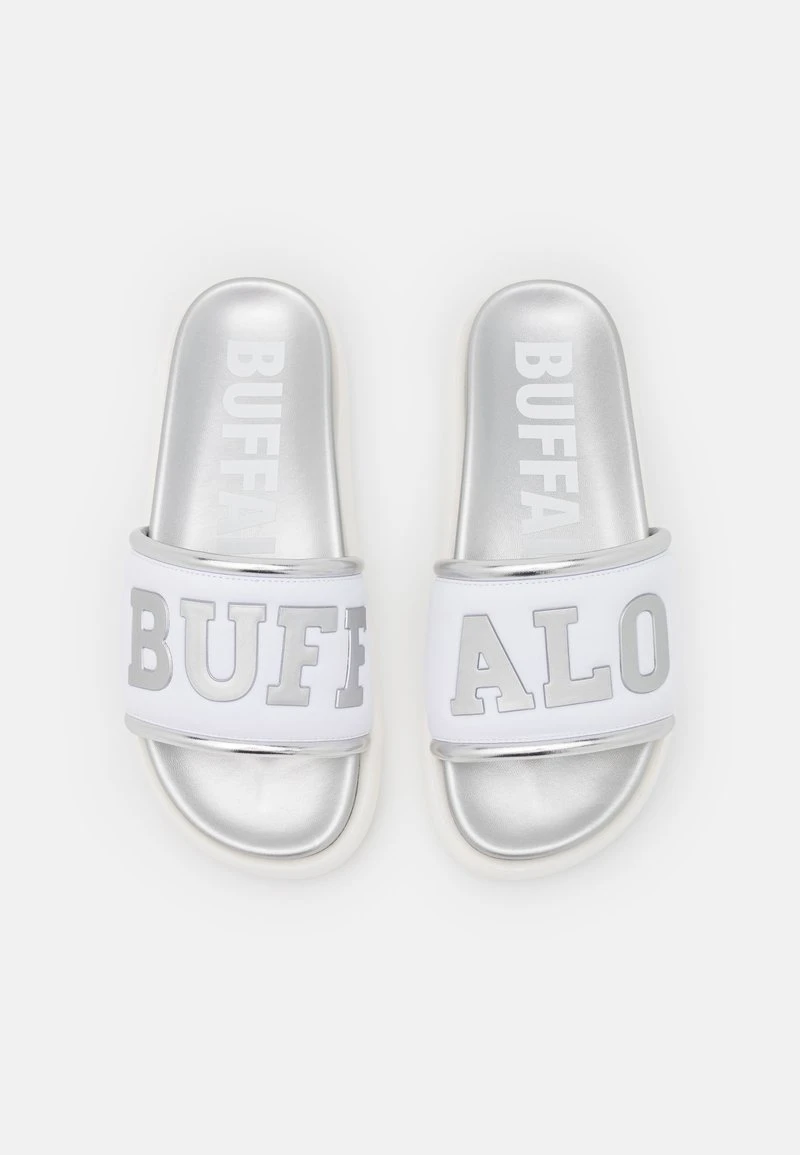 Buffalo VEGAN RANDIE - Pantolette Flach - White/silver 6 Buffalo VEGAN RANDIE - Pantolette Flach - White/silver – Bild 6