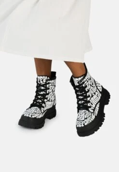 Buffalo ASPHA MID - Plateaustiefelette - Black Aop