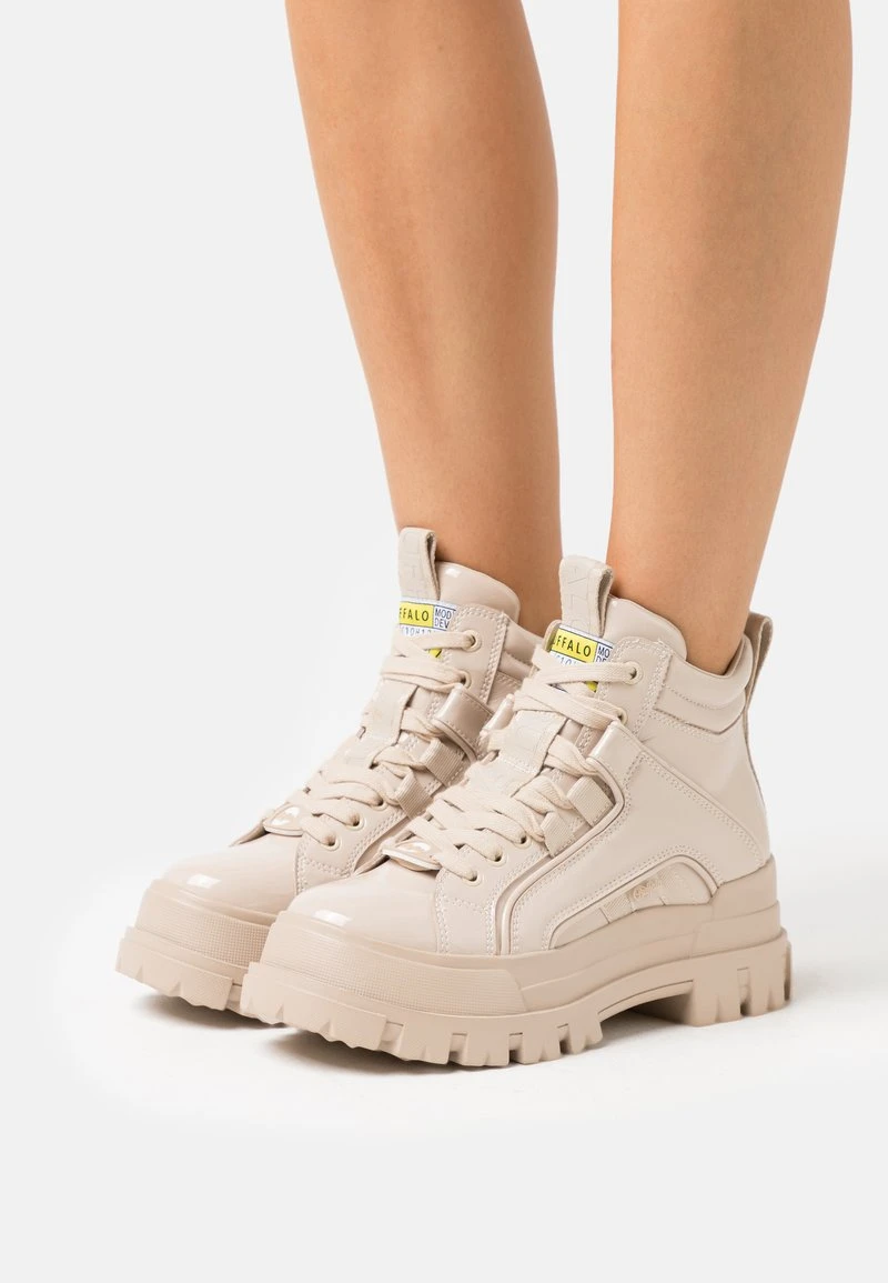 Buffalo ASPHA MID LACEUP - Schnürstiefelette - Cream 1 Buffalo ASPHA MID LACEUP - Schnürstiefelette - Cream