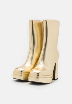 Buffalo MAY ZIP BOOT MID - High Heel Stiefelette - Gold -Buffalo Verkaufsgeschäft 5b72357d09174bb2b6059854a243b5d9