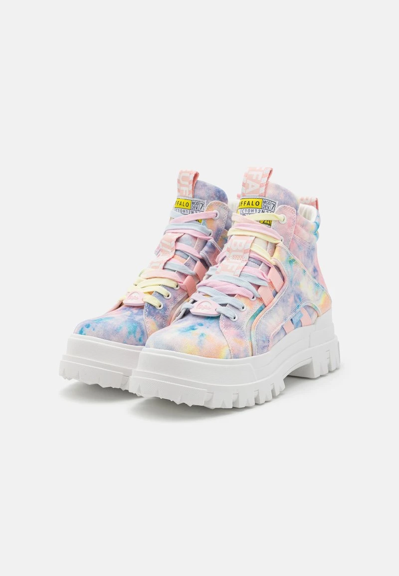 Buffalo ASPHA - Plateaustiefelette - Pink/yellow/white 2 Buffalo ASPHA - Plateaustiefelette - Pink/yellow/white – Bild 2