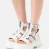 Buffalo ZIP - Plateausandalette - White