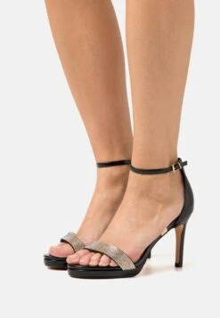 Buffalo MONROE 2 - High Heel Sandalette - Black/gold