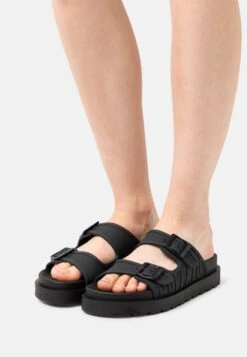 Buffalo EVE SOL - Pantolette Flach - Black