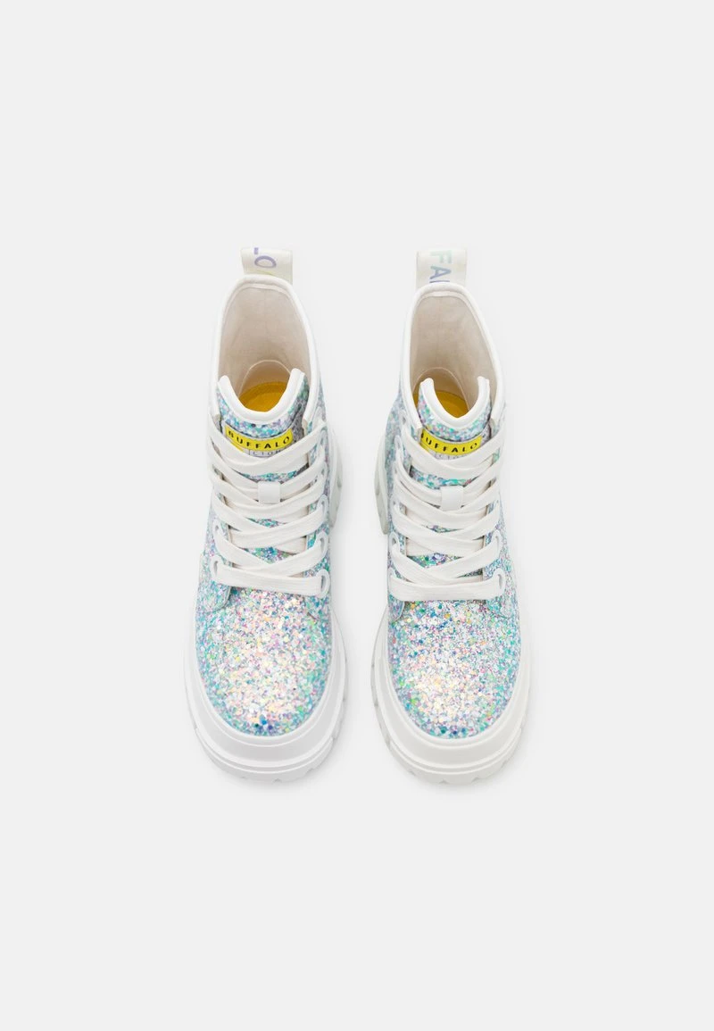 Buffalo ASPHA LACE UP - Plateaustiefelette - Silver/purple 6 Buffalo ASPHA LACE UP - Plateaustiefelette - Silver/purple – Bild 6