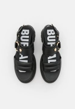 Buffalo VEGAN RUDE RING - Plateausandalette - Black -Buffalo Verkaufsgeschäft 9e0eb3229be54642a09ce3156f2e4935