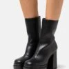 Buffalo MAY ZIP BOOT MID - High Heel Stiefelette - Black