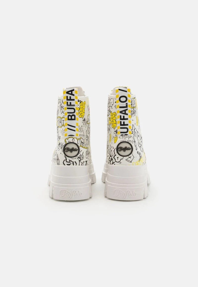 Buffalo ASPHA - Plateaustiefelette - White Graffiti 4 Buffalo ASPHA - Plateaustiefelette - White Graffiti – Bild 4