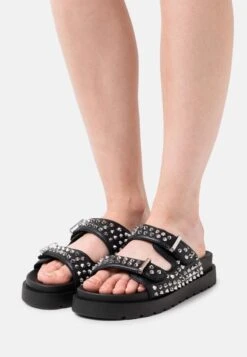 Buffalo Verkaufsgeschäft 8 Buffalo EVE STUD - Pantolette Flach - Black