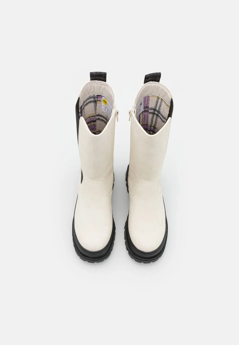 Buffalo ASPHA CHELSEA HI - Plateaustiefel - Eggshell/black 6 Buffalo ASPHA CHELSEA HI - Plateaustiefel - Eggshell/black – Bild 6