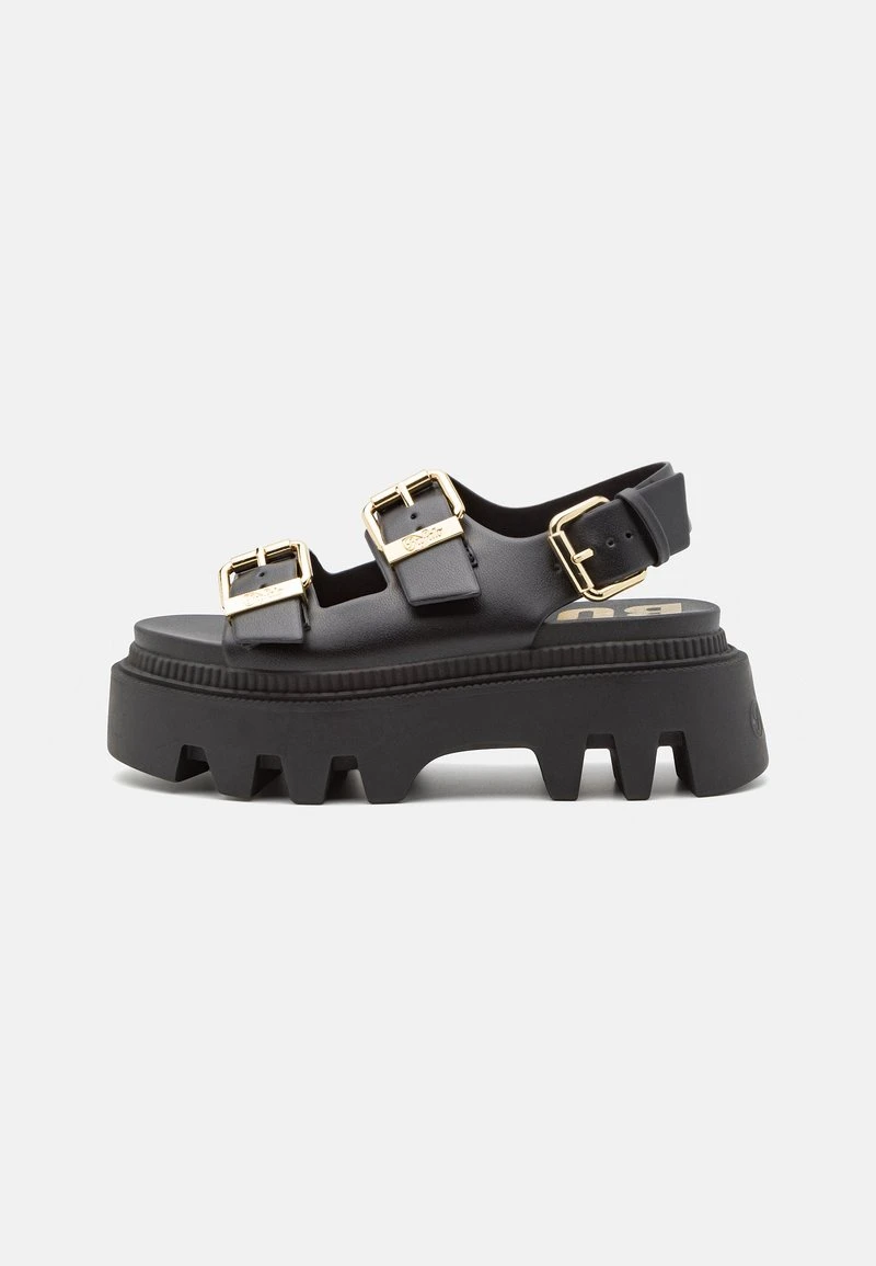 Buffalo FLORA ON - Plateausandalette - Black 2 Buffalo FLORA ON - Plateausandalette - Black – Bild 2