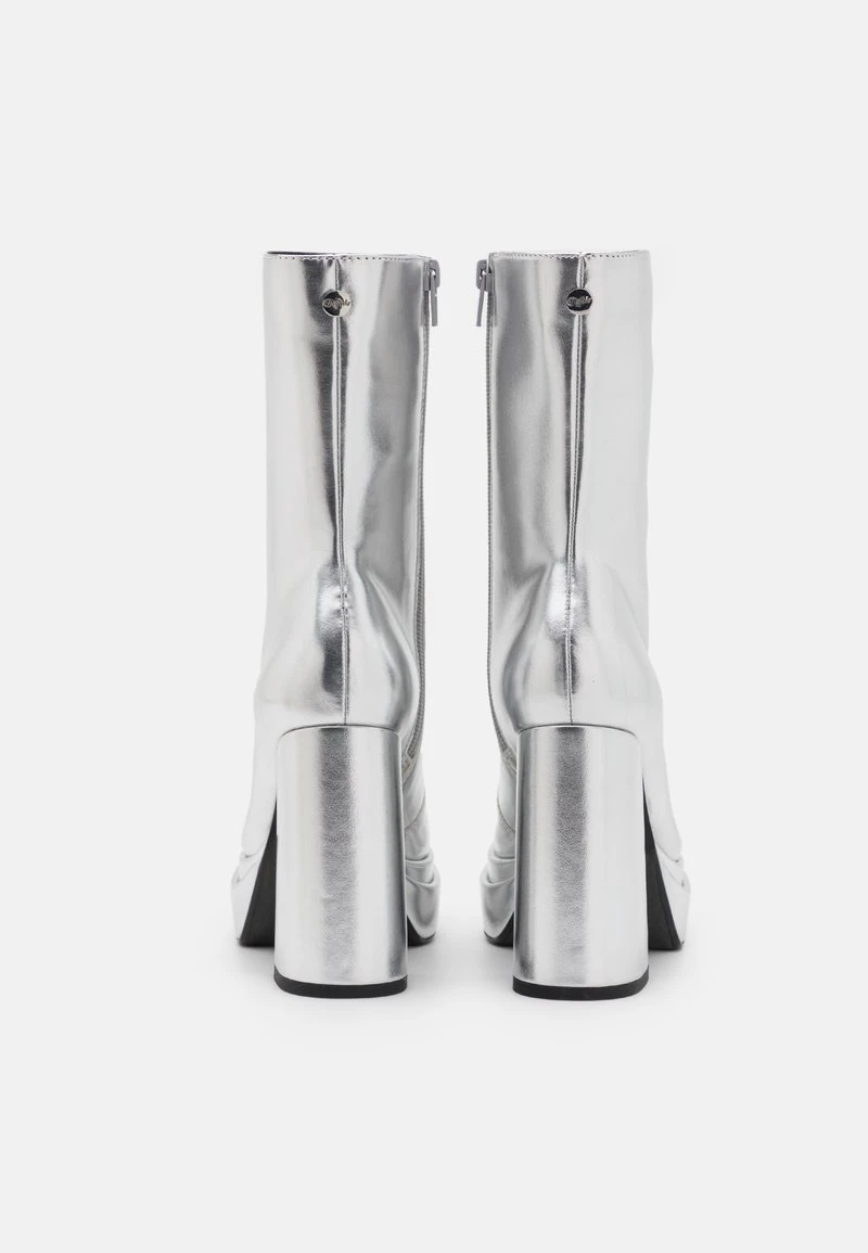 Buffalo MAY ZIP BOOT MID - High Heel Stiefelette - Silver 4 Buffalo MAY ZIP BOOT MID - High Heel Stiefelette - Silver – Bild 4
