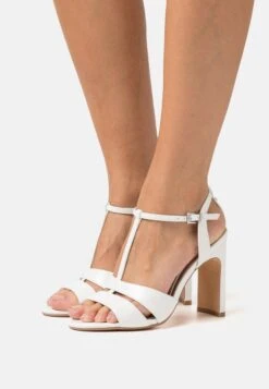 Buffalo VEGAN JEAN CAGE - High Heel Sandalette - White