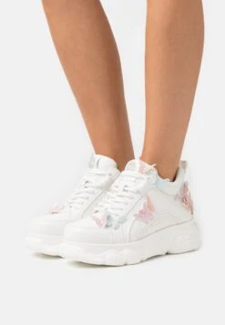 Buffalo CORIN BUTTERFLIES - Sneaker Low - White/multi-cloured