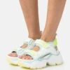 Buffalo BINARY TRACK - Plateausandalette - White Neon