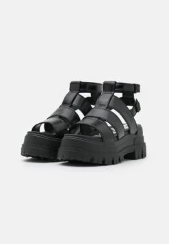 Buffalo VEGAN ASPHA - Plateausandalette - Black -Buffalo Verkaufsgeschäft f68cec3e546f4406876b80732c762a43